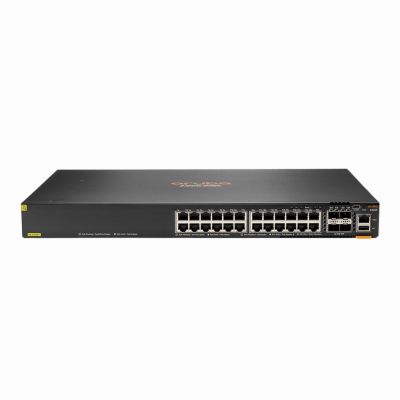 JL664-61001 HP Aruba CX 6300 Series CX 6300M 24 x RJ-45 Ports 1000Base-T PoE+ + 4 x SFP56 Ports 50GbE Layer 3 Managed 1U Rack-Mountable Stackable Gigabit Ethernet Network Switch
