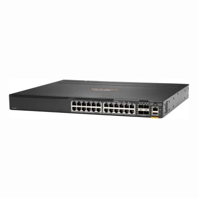 JL666A HP Aruba 6300F 24 x Ports 1000Base-T Class4 PoE + 4 x Ports 50GbE SFP56 1U Rack-mountable Layer 3 Managed Stackable Gigabit Ethernet Network Switch