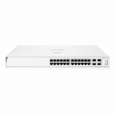 JL684A HP Aruba Instant On 1930 24G 24 x Ports 1000Base-T Class4 PoE+ + 4 x Ports 10GbE SFP+ 1U Rack-mountable Layer 3 Managed Gigabit Ethernet Network Switch