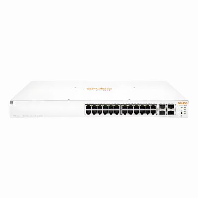 JL684A HP Aruba Instant On 1930 24G 24 x Ports 1000Base-T Class4 PoE+ + 4 x Ports 10GbE SFP+ 1U Rack-mountable Layer 3 Managed Gigabit Ethernet Network Switch