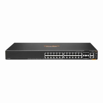 JL724B HP Aruba CX 6200F 24x RJ-45 1000Base-T 4x 1/10G SFP+ 1x USB-C Console 1x RJ-45 Console 1x OOBM 1x USB Type-A Host port Switch