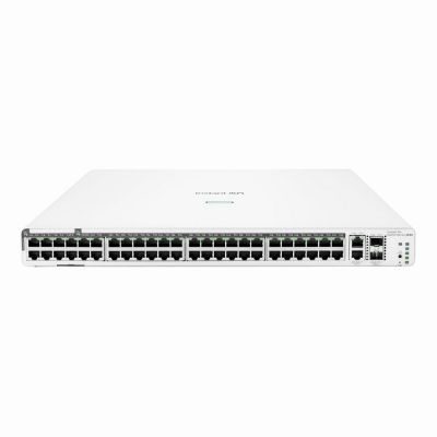 JL809A HP Aruba Instant On 1960 48 x Ports 10/100/1000 PoE + 2 x Ports 10 Gigabit SFP+ + 2 x Ports 100/1000/10GBase-T Rack-Mountable Layer 3 Managed Gigabit Ethernet Network Switch