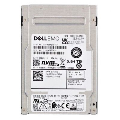 KCM6FRUL3T84 Kioxia CM6-R 3.84TB PCIe Gen 4.0 x4 NVMe Read Intensive Dell OEM Solid State Drive