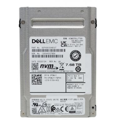 KCM6FRUL7T68 Kioxia CM6-R 7.68TB PCIe Gen 4.0 x4 NVMe Read Intensive Dell OEM Solid State Drive