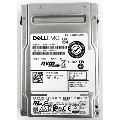 KCM6XRUL1T92 Kioxia CM6-R 1.92TB PCIe Gen 4.0 x4 NVMe Read Intensive Dell OEM Solid State Drive