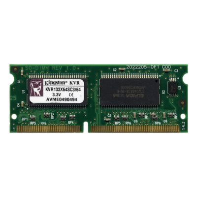 KVR133X64SC3/64 Kingston 64MB 133MHz Non-ECC CL3 144-Pin SO-DIMM Memory