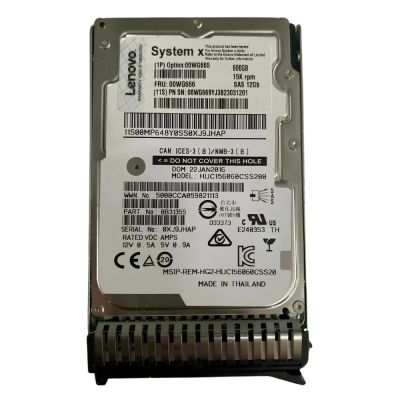 00WG665 Lenovo 600GB 15000RPM SAS 12.0 Gbps 2.5 128MB Cache Hot Swap Hard Drive