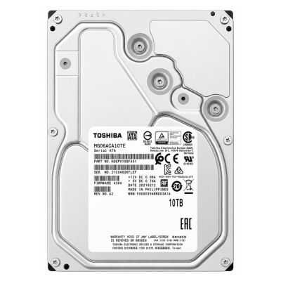 MG06ACA10TE Toshiba 10TB 7.2K RPM 6Gb/s SATA 512e 256MB Cache 3.5" Hard Disk Drive