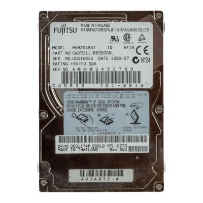 MHH2048AT Fujitsu 4.8GB 4.2K RPM Ultra ATA/33 512KB Cache 2.5-Inch Hard Drive