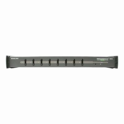 MINIVIEW-SE Iogear MiniView Ultra 8 x Ports VGA 15-Pin Male 16 x Ports PS/2 Keyboard/Mouse 1U Rack-Mountable KVM Switch