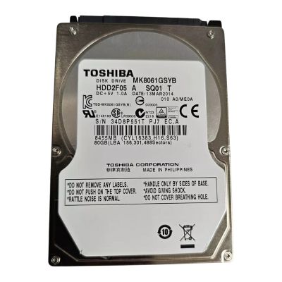 MK8061GSYB Toshiba 80GB 7.2K RPM SATA 16MB Cache 2.5-Inch Hard Drive