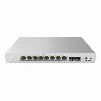 MS120-8FP-HW Cisco Meraki MS120-8FP 8 x RJ-45 Ports PoE+ 10/100/1000Base-T + 2 x SFP Uplink Ports Layer 2 Managed Rack-mountable Gigabit Ethernet Compact Switch