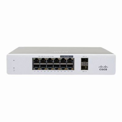 MS130-12X-HW Cisco Meraki MS130-12X 12-Ports PoE+ (8x 1G and 4x 2.5G) with 2x 10G SFP+ Ports Cloud-Managed Ethernet Switch