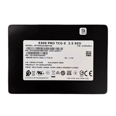 Micron 5300 Pro 480GB SATA 6Gb/s Read Intensive 3D NAND TLC (PLP) 2.5-inch Solid State Drive 
