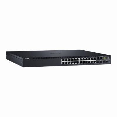 MTX2F Dell S3124 24-Ports 10/100/1000Base-T RJ-45 2-Ports 10GBase-X SFP+ 2-Ports 1000Base-X SFP Combo Layer 3 Managed Rack-mountable 1U Gigabit Ethernet Switch