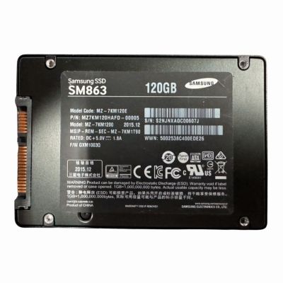 MZ-7KM1200 Samsung SM863 120GB 6Gb/s SATA III MLC 2.5-Inch Solid State Drive