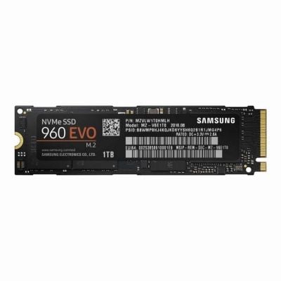 MZ-V6E1T0B Samsung 960 EVO 1TB PCIe 3.0 x4 NVMe MLC M.2 2280 Solid State Drive