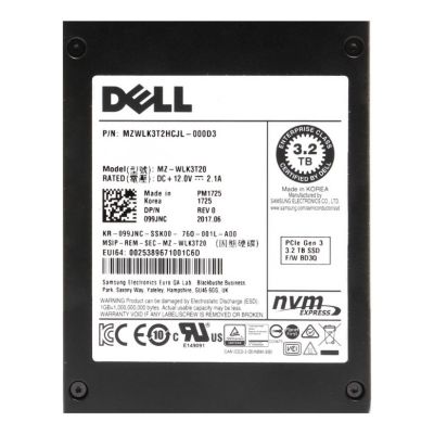 MZWLK3T20 Samsung PM1725 Series 3.2TB TCL TLC PCI Express 3.0 x4 NVMe U.2 2.5-Inch Solid State Drive