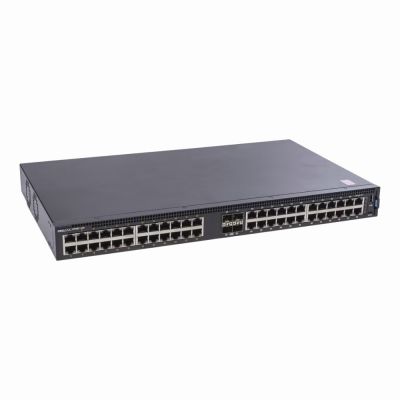 N1148P-ON Dell EMC Networking N1100 Series 48-Port Gigabit Managed Switch with 24x RJ-45 + 24x PoE+ Ports and 4x 10Gb SFP+ Uplinks, Rack-Mountable