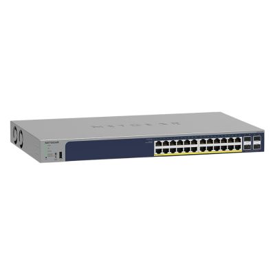 GS728TPP-300NAS Netgear 24-Port 1G PoE+ RJ45 4x1G SFP Managed Switch