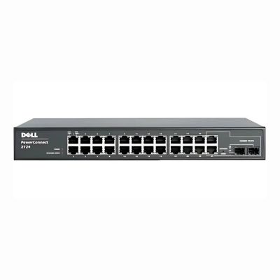 NF304 Dell PowerConnect 2724 24-Ports 10/100/1000Base-T + 2-Ports SFP Layer 3 Managed Gigabit Ethernet Network Switch