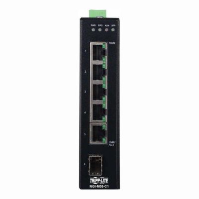 NGI-M05-C1 Tripp Lite 5 x Ports 10/100/1000Base-T + 1 x Ports SFP mini-GBIC Layer 2 Managed Rail-Mountable Industrial Gigabit Ethernet Switch