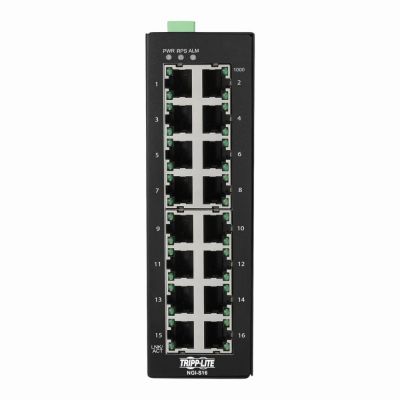 NGI-S16 Tripp Lite 16 x Ports 10/100/1000Base-T Layer 2 Managed Rail-Mountable Industrial Gigabit Ethernet Switch