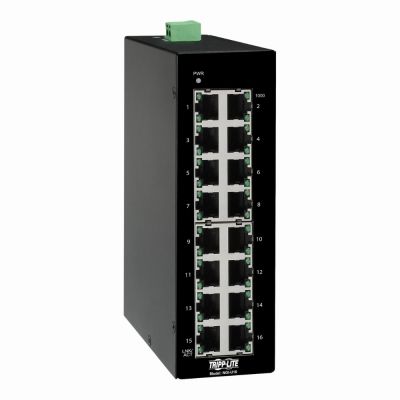 NGI-U16 Tripp Lite 16 x Ports 10/100/1000Base-T Layer 2 Unmanaged Rail-Mountable Industrial Gigabit Ethernet Switch