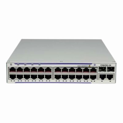 OS6250-24M Alcatel-Lucent OmniSwitch 6250 Series 24 x RJ-45 Ports 10/100Base-T + 2 x Combo RJ-45/SFP Ports + 2 x Stacking Ports Layer 3 Managed 1U Rack-mountable Fast Ethernet Network Switch Chassis