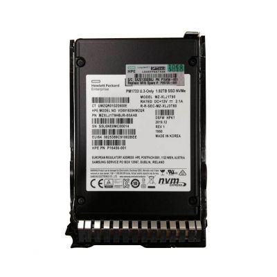 P16456-001 HPE 1.92TB PCIe NVMe Read Intensive 2.5-Inch Solid State Drive