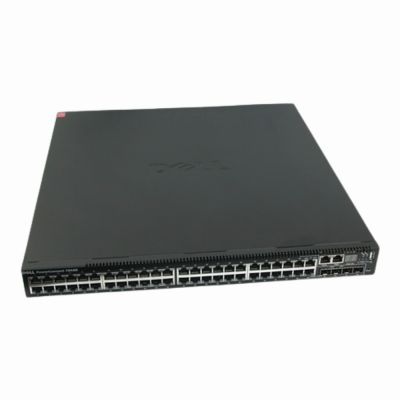 P8RHX Dell PowerConnect 8100 Series 8164 48 x RJ-45 Ports 10GBase-T + 2 x QSFP+ Ports 40GBase-X Layer 3 Managed 1U Rack-mountable Ethernet Network Switch