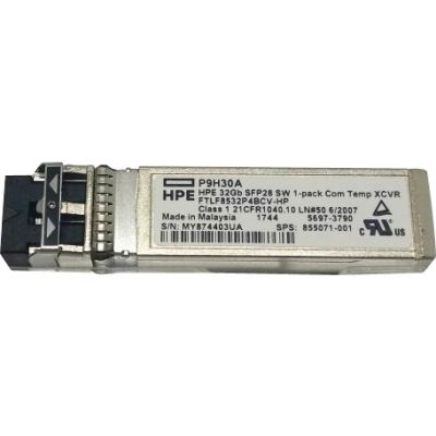 HPE P9H30-63001 32G Fibre Channel (32GFC) Short-Wavelength SFP+ Optical Transceiver