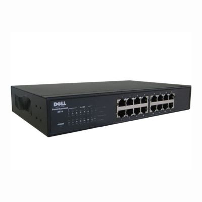 PC2216 Dell PowerConnect 2216 16 x Ports 10/100Base-T Layer 2 Unmanaged 1U Rack-mountable Fast Ethernet network Switch