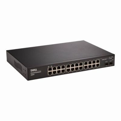 PC2824 Dell PowerConnect 2800 Series 2824 24 x RJ-45 Ports 10/100/1000Base-T + 2 x SFP Ports Layer 3 Managed 1U Rack-mountable Gigabit Ethernet Network Switch