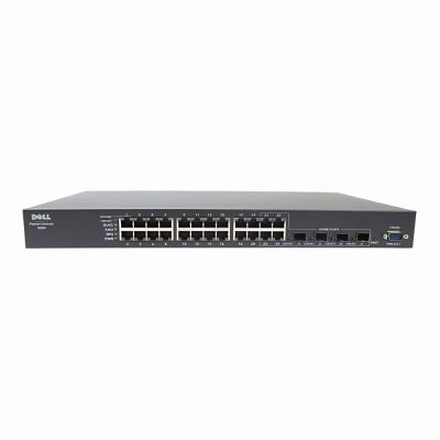 PCT5324 Dell PowerConnect 5324 24 x RJ-45 Ports 1000Base-T + 4 x Shared SFP Ports Layer 2 Managed 1U Rack-mountable Gigabit Ethernet Network Switch