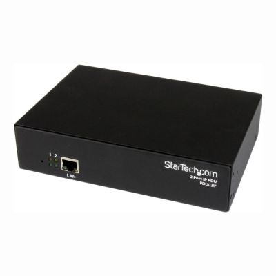 PDU02IP StarTech 2-Port Switched IP Pdu Single-Phase Remotely Managed IP Power Switch External Network Black