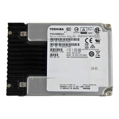 Toshiba PX04SMB080 800Gb Mix Use Mlc Sas 12Gpbs 512n 2.5inch Ssd