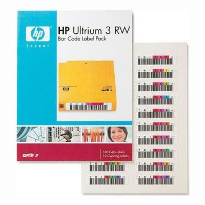 Q2007A HPE Ultrium 3 RW Automation Bar Code Labels Contains 100 Data Cartridge labels and 10 Cleaning cartridge Labels