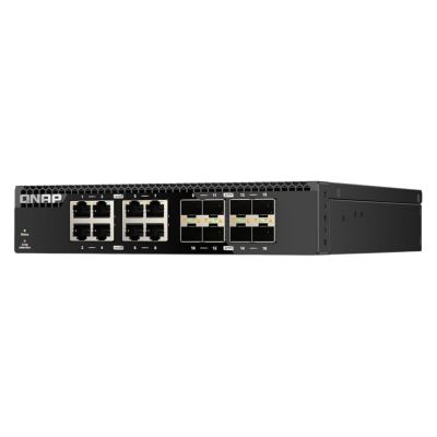 QSW-3216R-8S8T-US QNAP 8-Port Half-Width Rackmount 16-Port 10GbE Unmanaged Switch