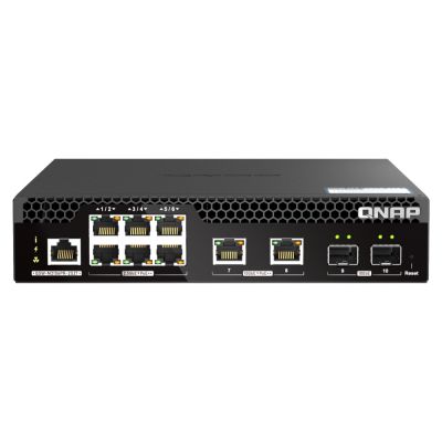 QSW-M2106PR-2S2T-US QNAP 6-Port 10GbE and 2.5GbE PoE++ Layer 2 Web Managed Switch