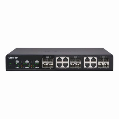 QSW-1208-8C QNAP 12 x Ports 10GbE Combo + 4 x Ports SFP+ Desktop Switch