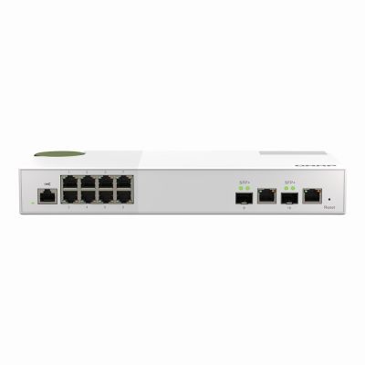 QSW-M2108-2C QNAP 8 x Ports 2.5GBase-T + 2 x Ports SFP+ Combo Layer 2 Desktop Managed Switch