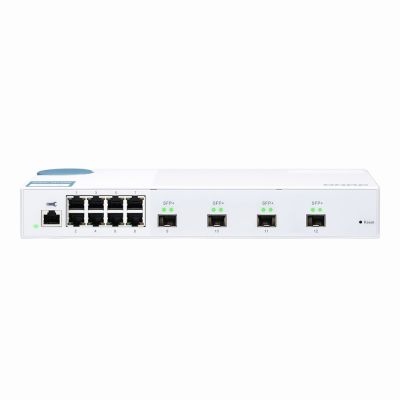 QSW-M408S-US QNAP QSW-M408S 12 x Ports 10/100/1000Base-TX 8 x RJ-45 4 x SFP+ Layer 2 Managed Gigabit Ethernet Network Switch