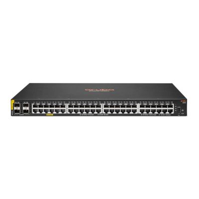 R8N85A HP Aruba CX 6000 Series 48 x Ports PoE+ 1000Base-T + 4 x Ports SFP Layer 2 Managed 1U Rack-Mountable Stackable Gigabit Ethernet Network Switch