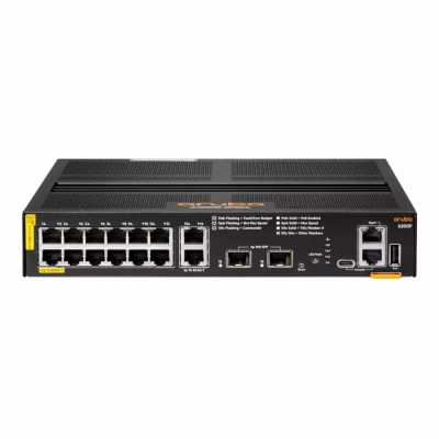 R8Q72A HP Aruba CX 6200F Series 12-Ports 10/100/1000Base-T RJ-45 PoE Class 4 2G/2-Ports 10GBase-X SFP+ Gigabit Ethernet Switch