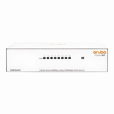 R8R45A HP Aruba Instant On 1430 8G 8-Ports RJ-45 10/100/1000Base-T Gigabit Ethernet Rack-Mountable Layer 2 Unmanaged Network Switch