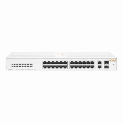 R8R50-61001 HP Aruba Instant On 1430 26G 2SFP 26 x Ports 10/100/1000Base-T + 2 x Ports SFP 1GbE Rack-Mountable Layer 2 Unmanaged Gigabit Ethernet Network Switch