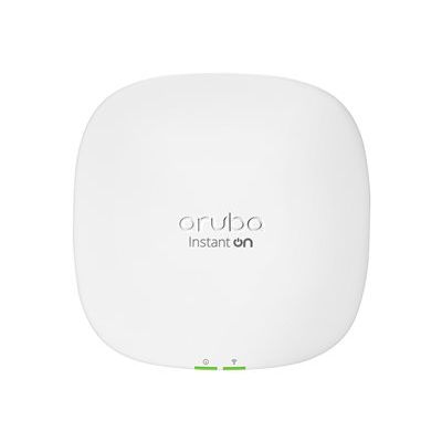 R9B32A HP Aruba Instant On Dual Band 802.11ax 5GHz 4.55dBi 4x4 MIMO 1-Port 2.5 Gigabit Uplink Wall/Ceiling mountable Wi-Fi 6 Access Point