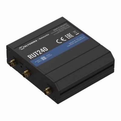RUT2400AU000 Teltonika Networks RUT240 Single SIM 802.11b 2.4GHz 2-Ports RJ-45 4G Wi-Fi LTE CAT4 Cellular Router