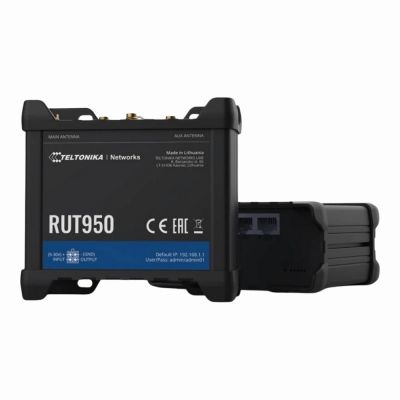 RUT950K02400 Teltonika Networks RUT950 Dual SIM 802.11b 2.4GHz 4-Ports RJ-45 4G Wi-Fi LTE CAT4 WAN Cellular Router